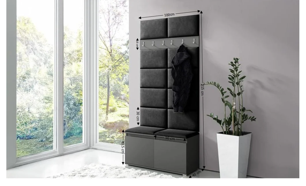 Cuier Hol Max 1, Grafit/Negru - Trinity 16 1