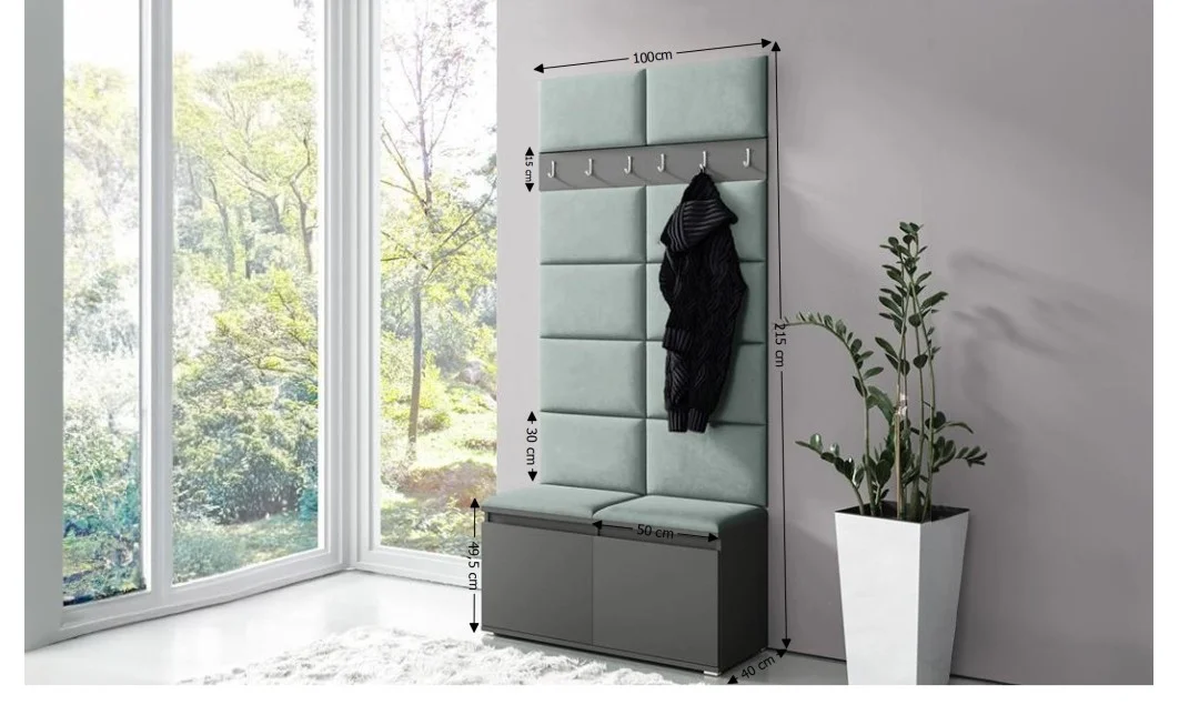 Cuier Hol Max 1, Grafit/Verde - Trinity 21 1
