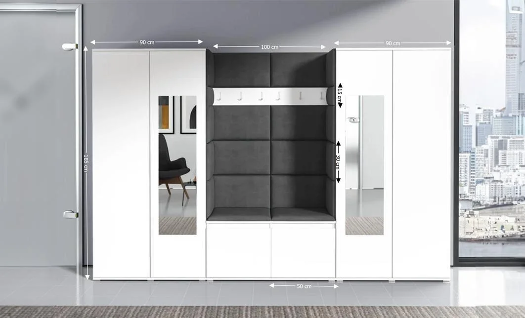 Cuier Hol Max 10, Alb/ Gri - Trinity 15 1