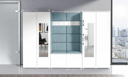 Cuier Hol Max 10, Alb/ Albastru - Trinity 22