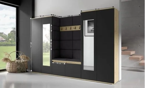 Cuier Hol Max 10, Artisan/ Negru - Trinity 16