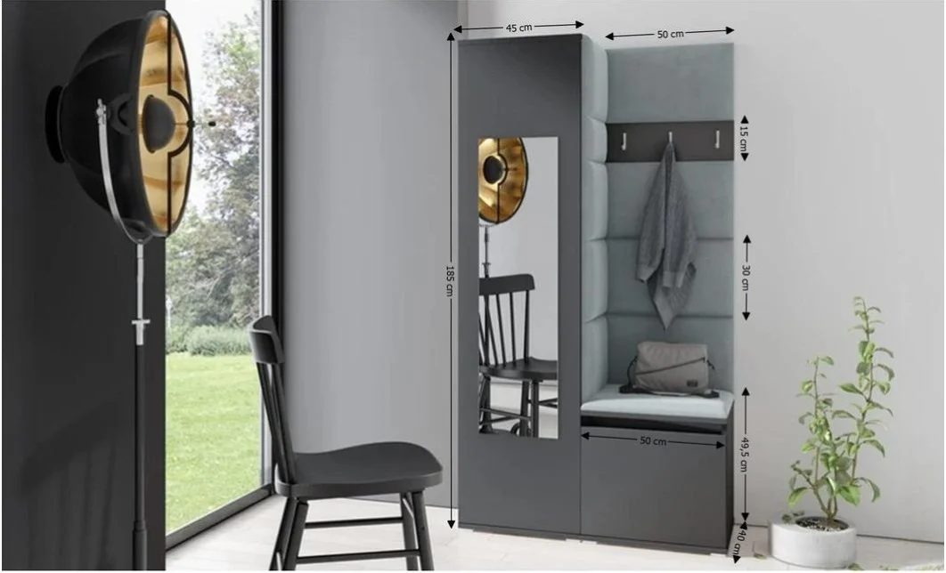 Cuier Hol Max 13, Grafit/ Gri - Trinity 14 1