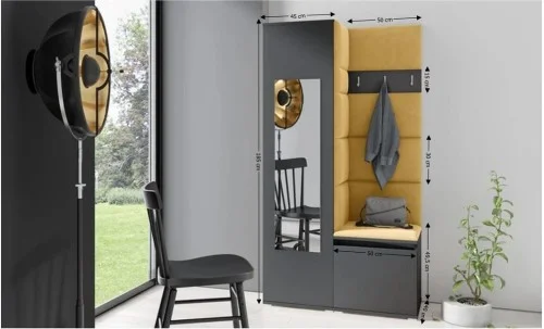 Cuier Hol Max 13, Grafit/ Galben - Trinity 18