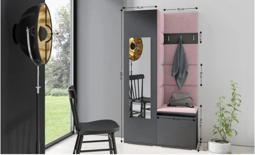 Cuier Hol Max 13, Grafit/ Roz - Trinity 19