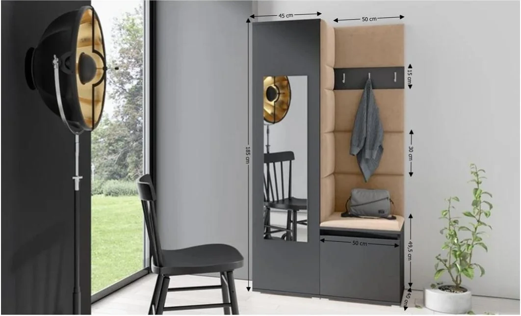 Cuier Hol Max 13, Grafit/ Bej - Trinity 4 1