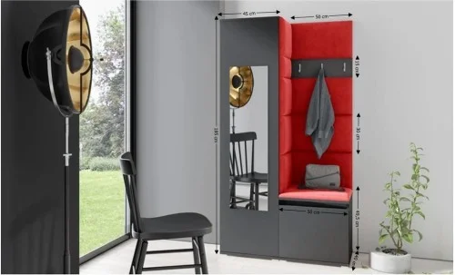 Cuier Hol Max 13, Grafit/ Rosu - Trinity 9