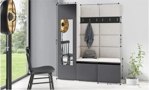 Cuier Hol Max 14, Grafit/Crem - Trinity 1