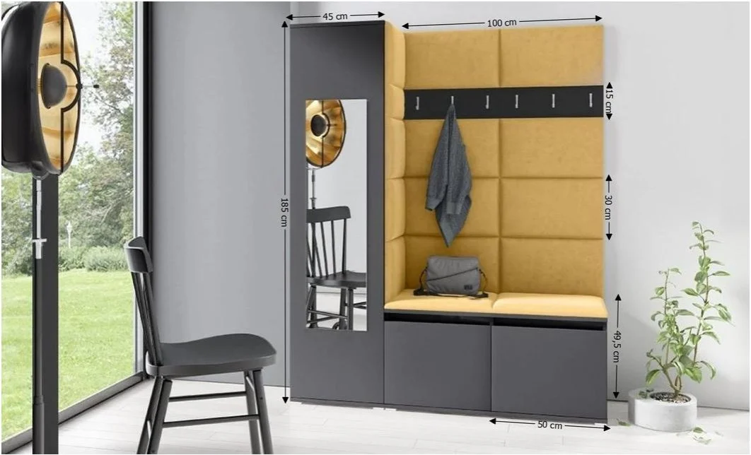 Cuier Hol Max 14, Grafit/Galben - Trinity 18 1