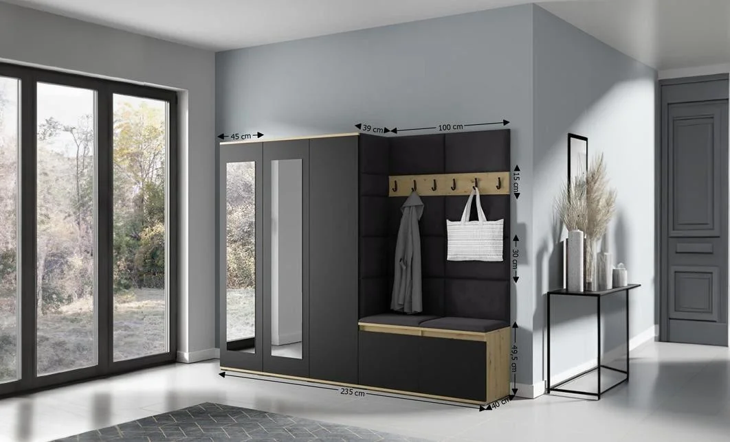 Cuier Hol Max 15, Artisan/ Negru - Trinity 16 1