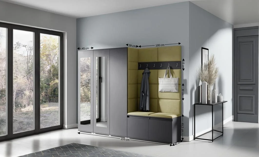 Cuier Hol Max 15, Grafit/ Verde - Trinity 27 1