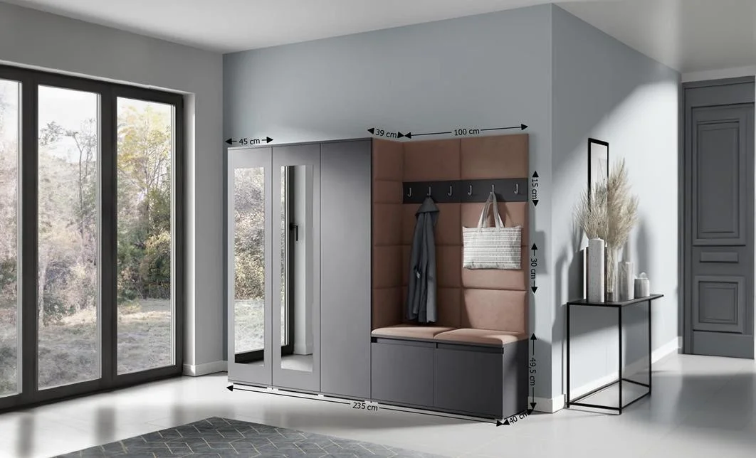 Cuier Hol Max 15, Grafit/ Maro - Trinity 7 1