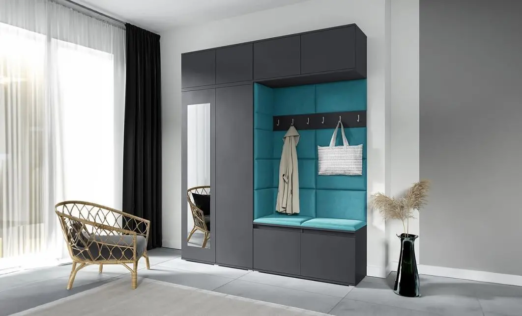 Cuier Hol Max 16, Grafit/ Albastru - Trinity 13