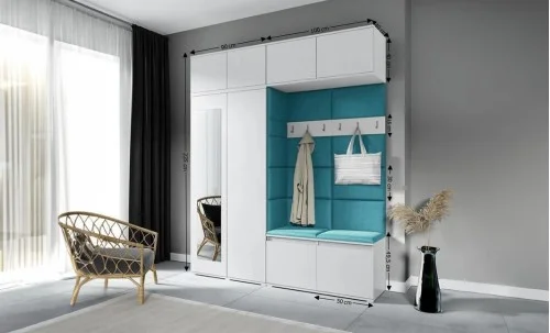 Cuier Hol Max 16, Alb/ Albastru - Trinity 13