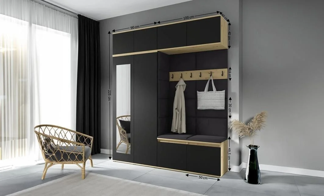 Cuier Hol Max 16, Artisan/ Negru - Trinity 16 1