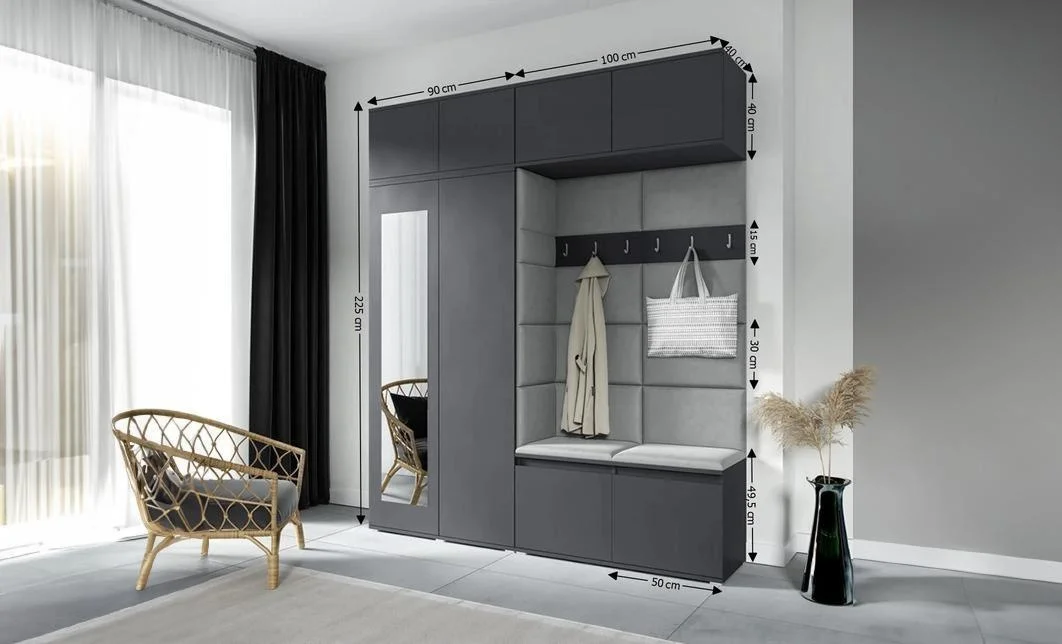 Cuier Hol Max 16, Grafit/ Gri - Trinity 14 1