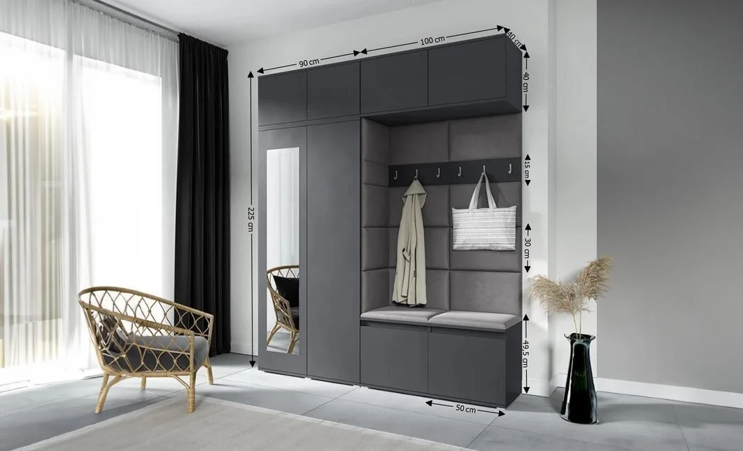 Cuier Hol Max 16, Grafit/ Gri - Trinity 15 1