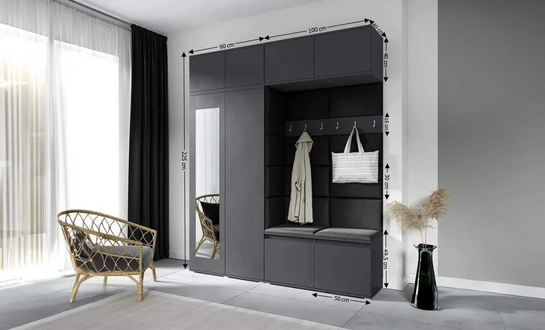 Cuier Hol Max 16, Grafit/ Negru - Trinity 16 1