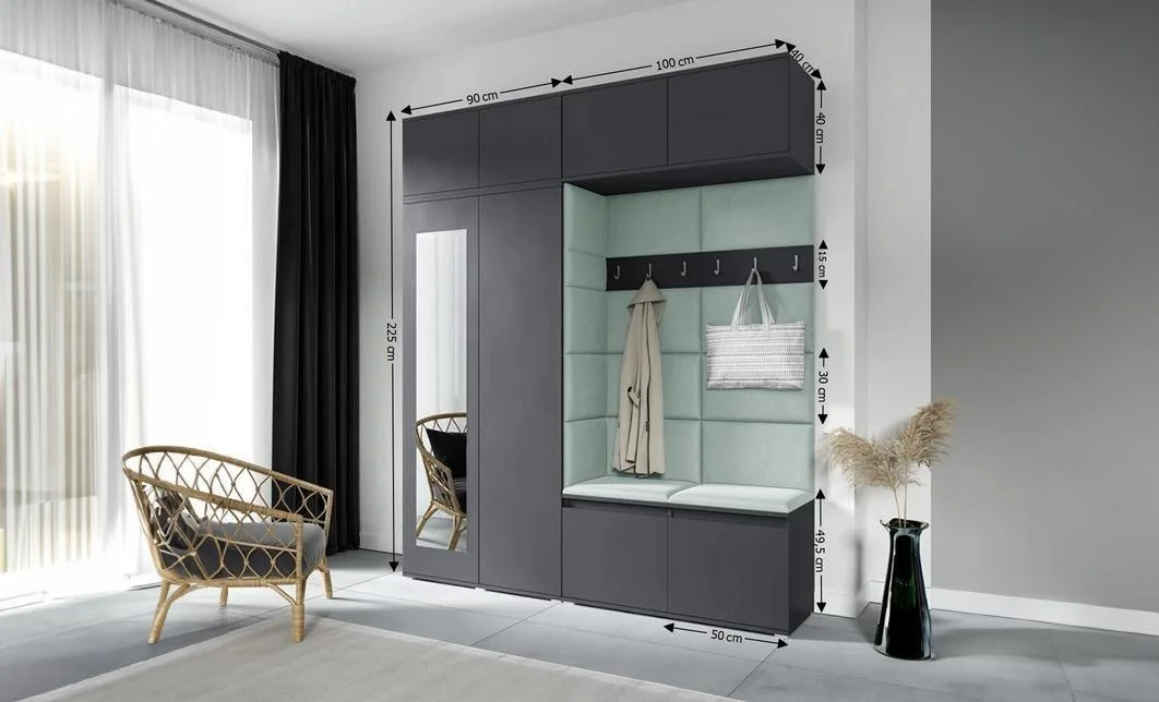 Cuier Hol Max 16, Grafit/ Verde - Trinity 21 1