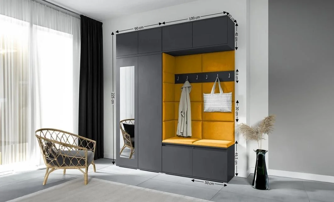 Cuier Hol Max 16, Grafit/ Portocaliu - Trinity 26 1