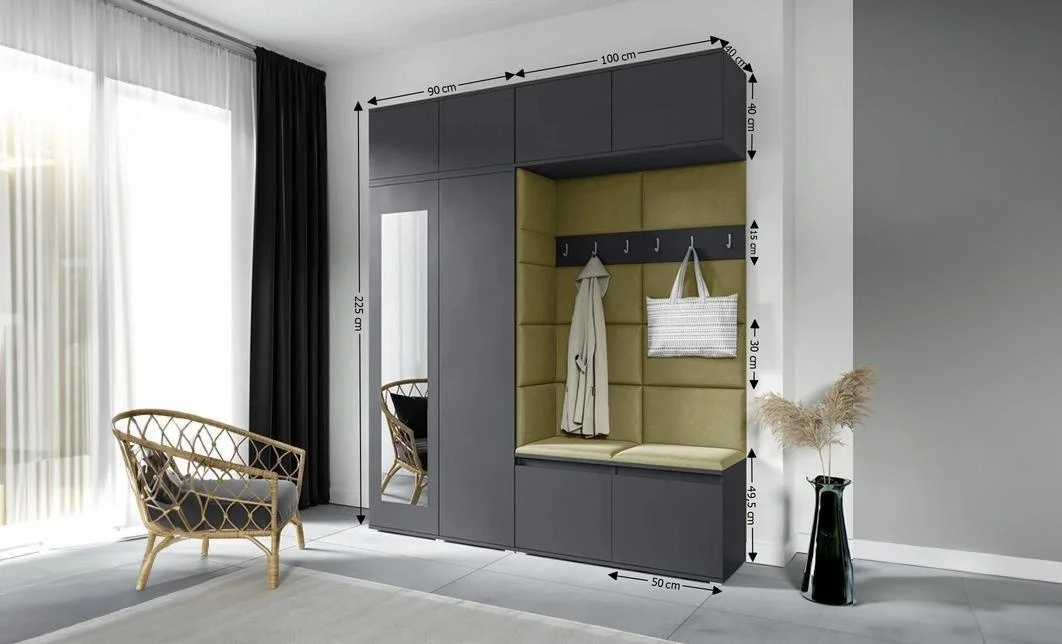 Cuier Hol Max 16, Grafit/ Verde - Trinity 27 1