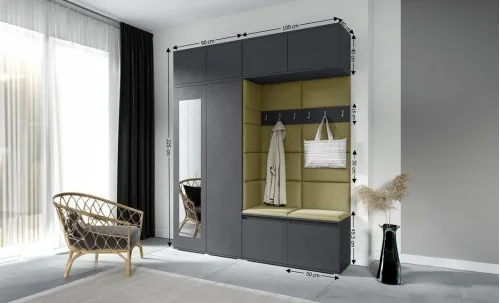 Cuier Hol Max 16, Grafit/ Verde - Trinity 27