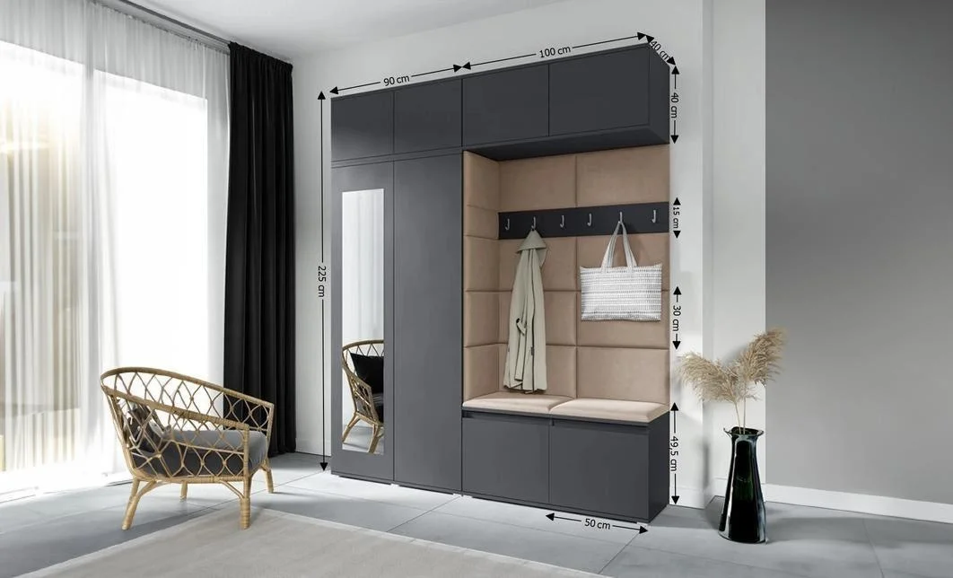 Cuier Hol Max 16, Grafit/ Bej - Trinity 4 1