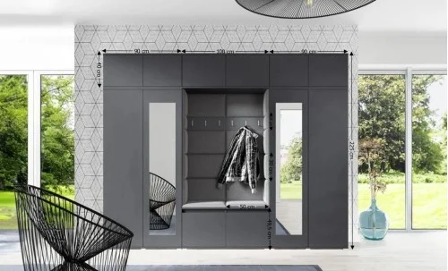 Cuier Hol Max 17, Grafit/Gri - Trinity 15