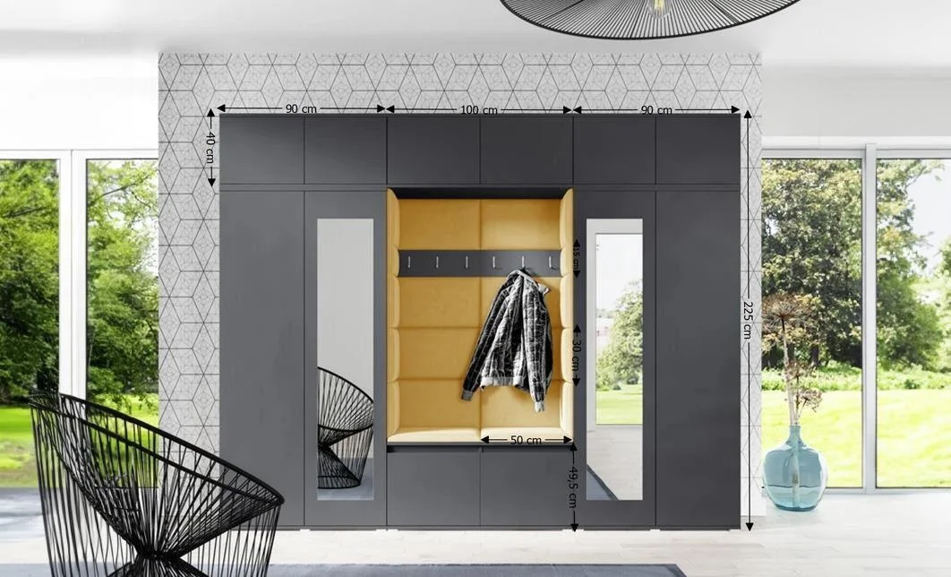 Cuier Hol Max 17, Grafit/Galben - Trinity 18 1