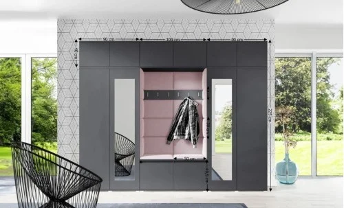 Cuier Hol Max 17, Grafit/Roz - Trinity 19