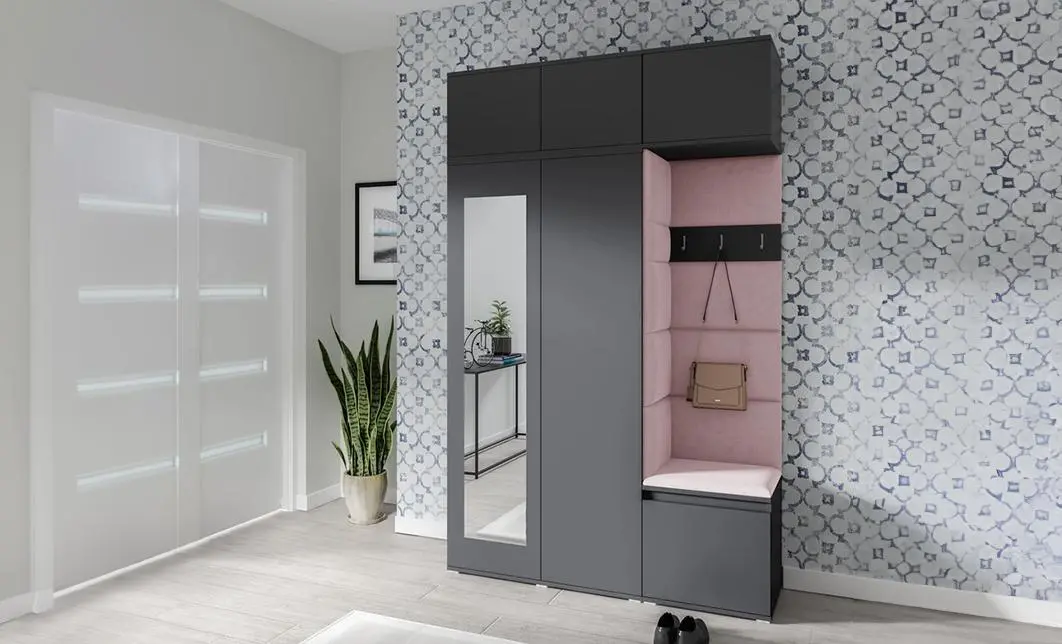 Cuier Hol Max 18, Grafit/ Roz - Trinity 19