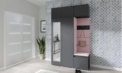 Cuier Hol Max 18, Grafit/ Roz - Trinity 19