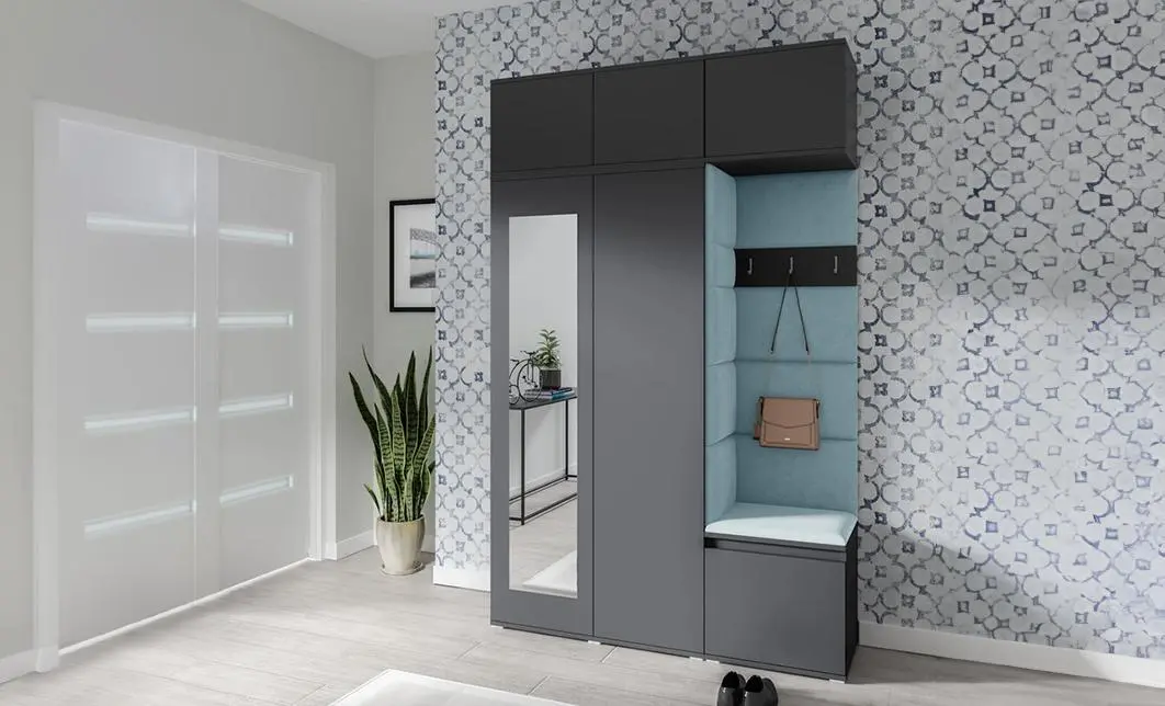 Cuier Hol Max 18, Grafit/ Albastru - Trinity 22