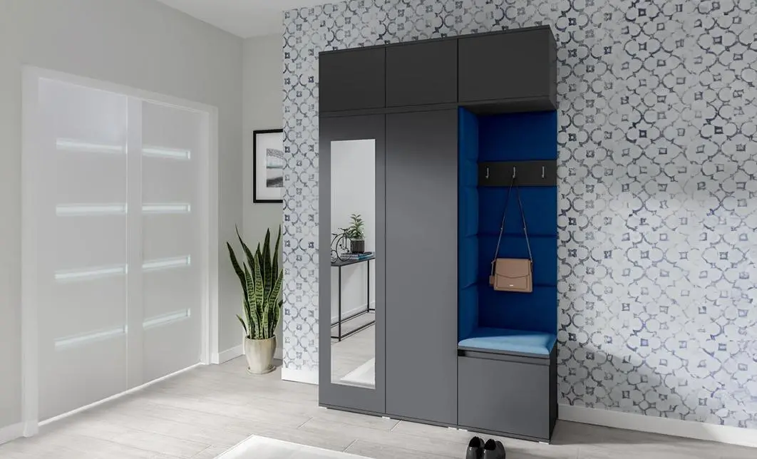 Cuier Hol Max 18, Grafit/ Albastru - Trinity 31