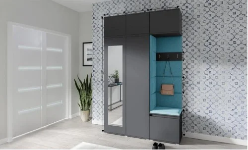 Cuier Hol Max 18, Grafit/ Albastru - Trinity 13