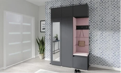 Cuier Hol Max 18, Grafit/ Roz - Trinity 19