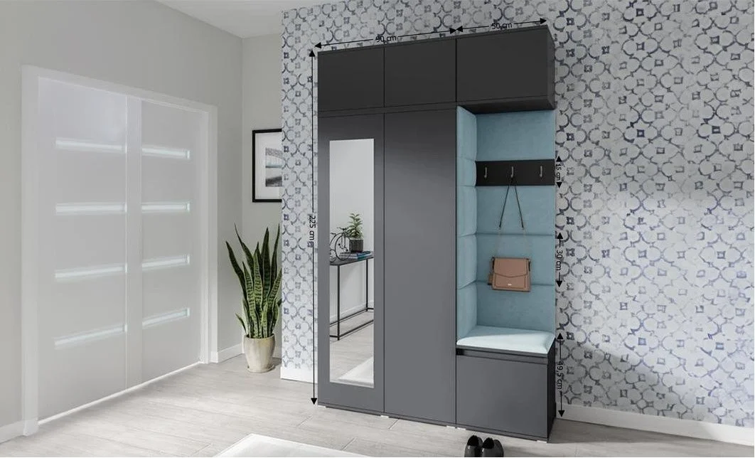 Cuier Hol Max 18, Grafit/ Albastru - Trinity 22 1