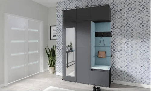 Cuier Hol Max 18, Grafit/ Albastru - Trinity 22