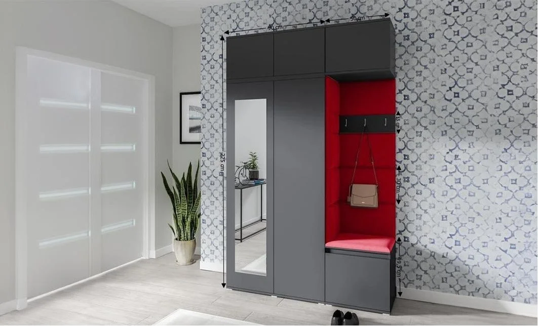 Cuier Hol Max 18, Grafit/ Rosu - Trinity 24 1