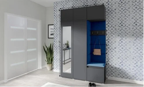 Cuier Hol Max 18, Grafit/ Albastru - Trinity 31