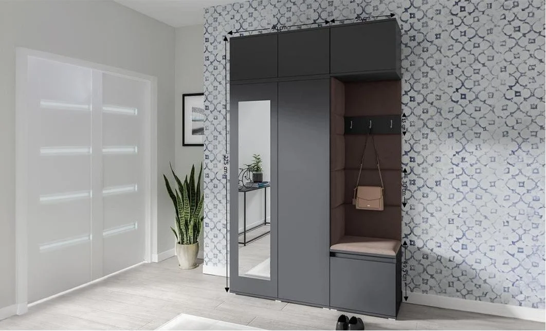 Cuier Hol Max 18, Grafit/ Maro - Trinity 8 2