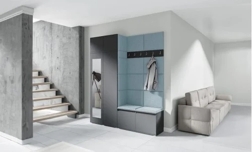 Cuier Hol Max 19, Grafit/ Albastru - Trinity 22