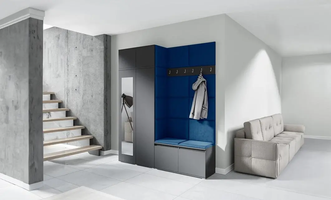 Cuier Hol Max 19, Grafit/ Albastru - Trinity 31