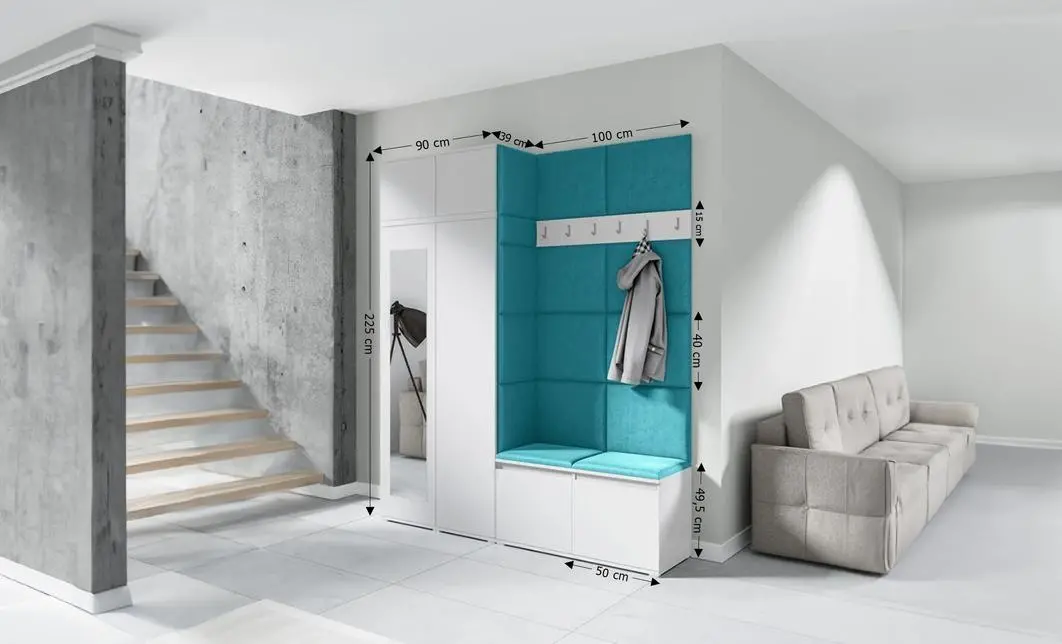 Cuier Hol Max 19, Alb/ Albastru - Trinity 13 1