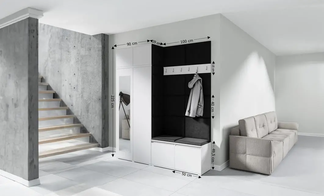 Cuier Hol Max 19, Alb/ Negru - Trinity 16 1