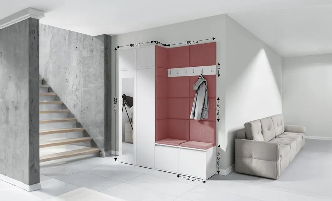 Cuier Hol Max 19, Alb/ Roz - Trinity 23 1