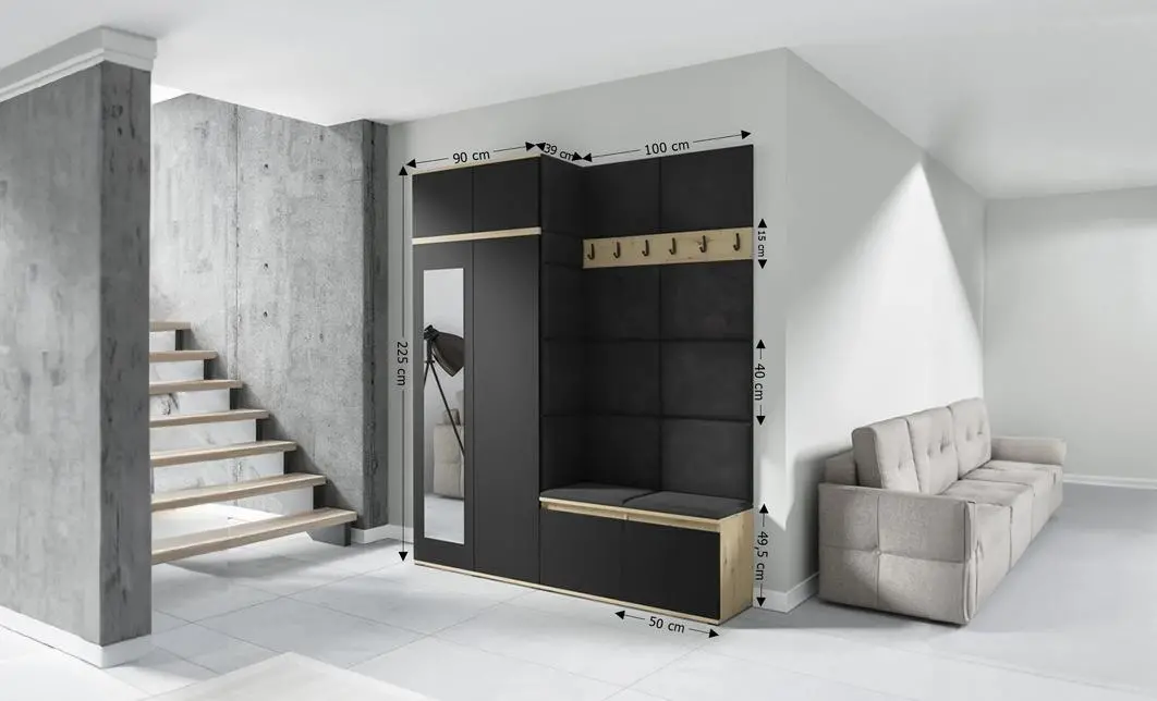 Cuier Hol Max 19, Artisan/ Negru - Trinity 16 1