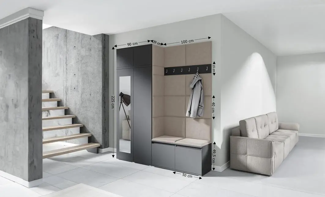 Cuier Hol Max 19, Grafit/ Bej - Trinity 2 1