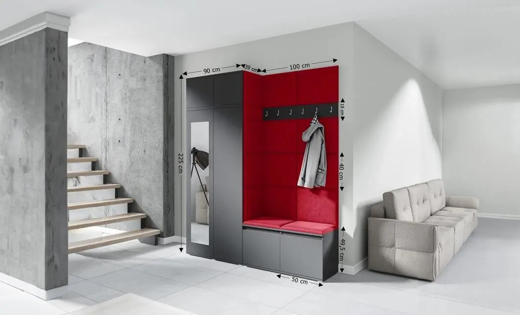 Cuier Hol Max 19, Grafit/ Rosu - Trinity 24 1