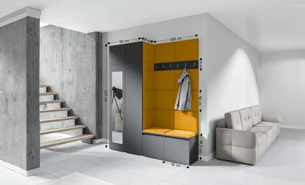 Cuier Hol Max 19, Grafit/ Portocaliu - Trinity 26 1