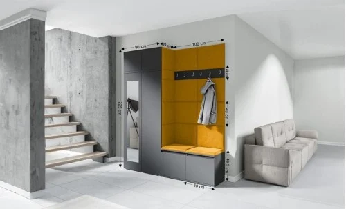 Cuier Hol Max 19, Grafit/ Portocaliu - Trinity 26